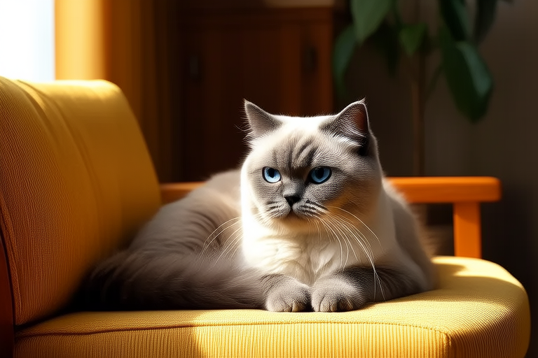 Golden Dreams: The Cozy World of British Shorthair Cats