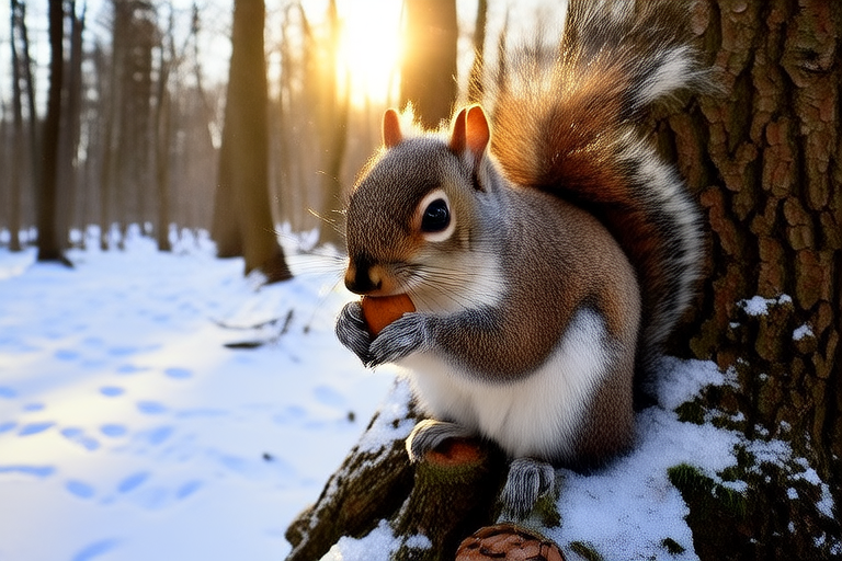 Squirrels in Winter: Survival Strategies Against the Cold