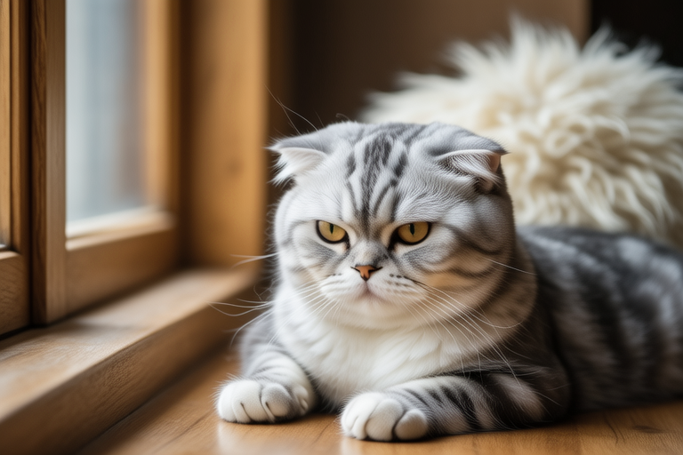 The Cozy Companion: A Day in the Life of a Scottish Fold